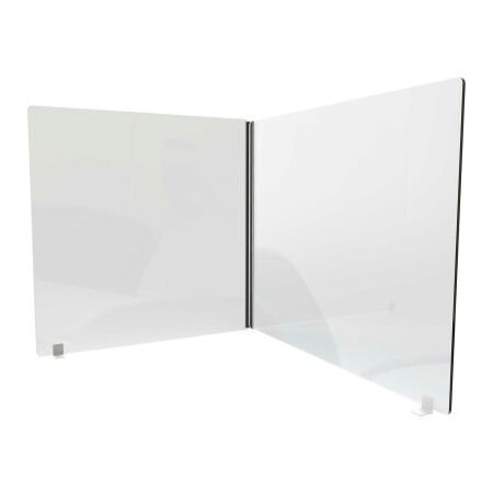 Ghent Ghent Desktop Personal Protection Screen 24"W x 24"D x 24"H, 2-Sided, Clear Thermoplastic DPSC2424-2S-24